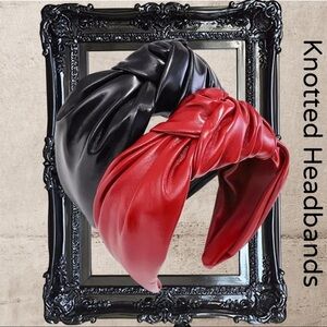 π Faux Leather Knotted Headband